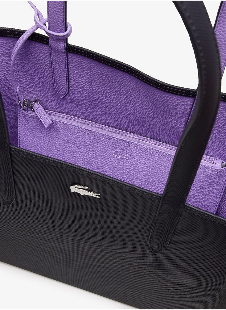 LACOSTE Women's Anna Double sided Two tone Large Capacity Handbag, Fashionable and Versatile, Black/Purple - pzsku/ZBCDDABAB2C8A79D80E08Z/45/_/1706625921/818a1958-79d8-4160-af5c-f4837b0ffd4e