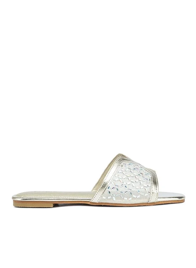 FYOR Mesh Embellished Flat Sandal MY 377