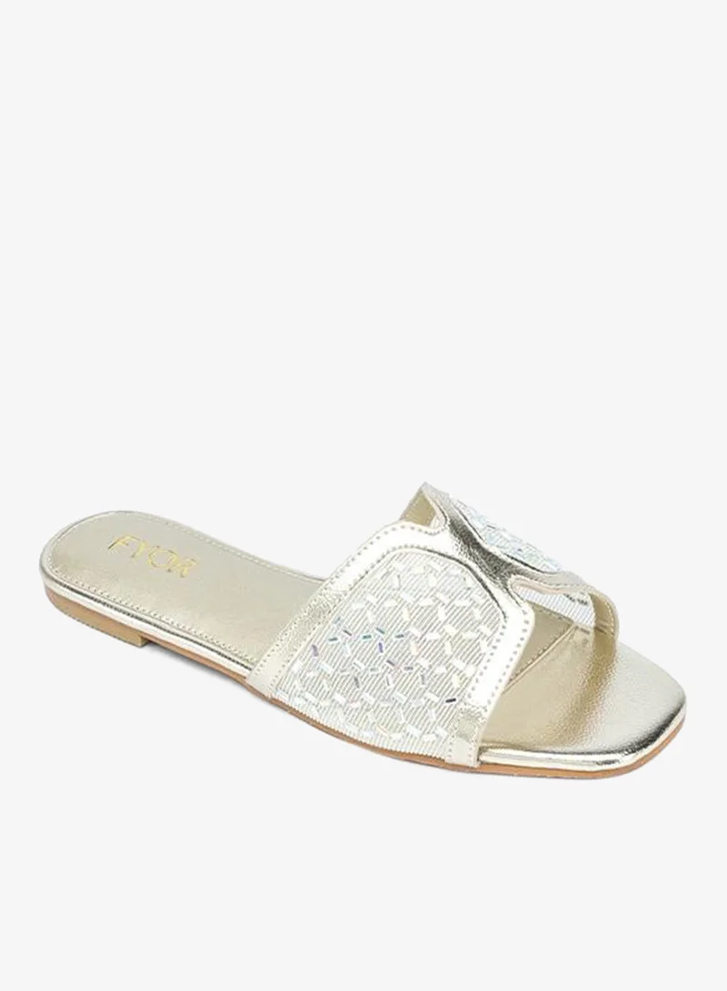 فايور Mesh Embellished Flat Sandal MY 377