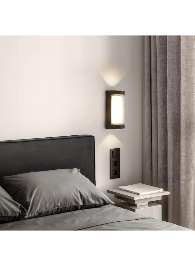 AFN Modern LED Wall Sconce Light Fixture for Indoor and Outdoor Use, Waterproof Up Down Wall Lamp with Cylindrical Design for Hallway Porch Patio Balcony Entryway Lighting - Image 4