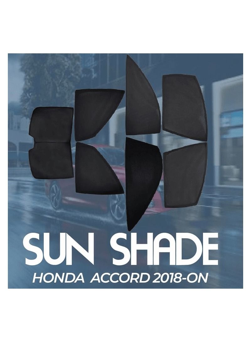 هوندا HONDA ACCORD 2018-ON مظلة سيارة عالية الجودة لجميع الجوانب من الأشعة فوق البنفسجية والحرارة والجوانب الأمامية والخلفية وظلال الشمس - Image 1