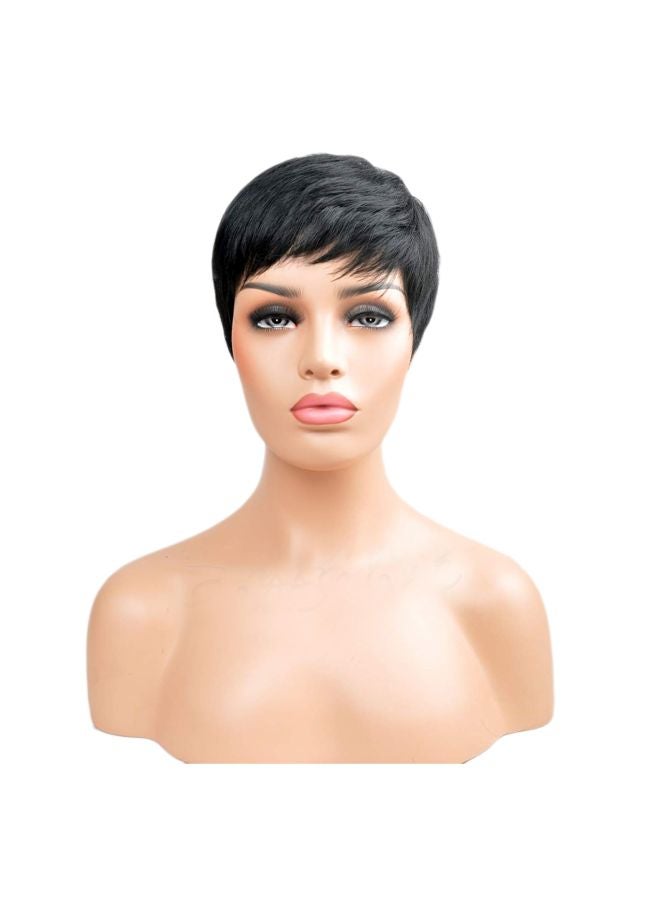 NIBEMINENT Pixie Cut Short Hair Wig Black