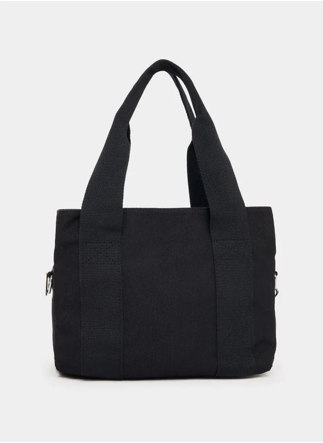 Styli Plain Handbag with Dual Strap