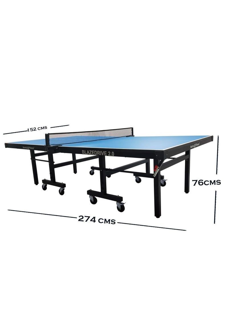HARLEY FITNESS - Table Tennis Table Heavy Duty - Blaze Drive 2.0 (Tournament Quality) - Image 1