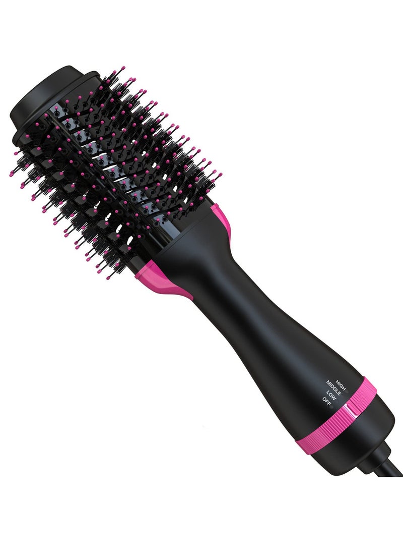 Generic Hair Dryer Brush One-Step Blow Dryer Brush for Styling and Frizz Control Negative Ionic Hot Air Brush Volumizer Ceramic 4 in 1 Hair Dryer and Styler Volumizer with Negative Ion  - Image 1