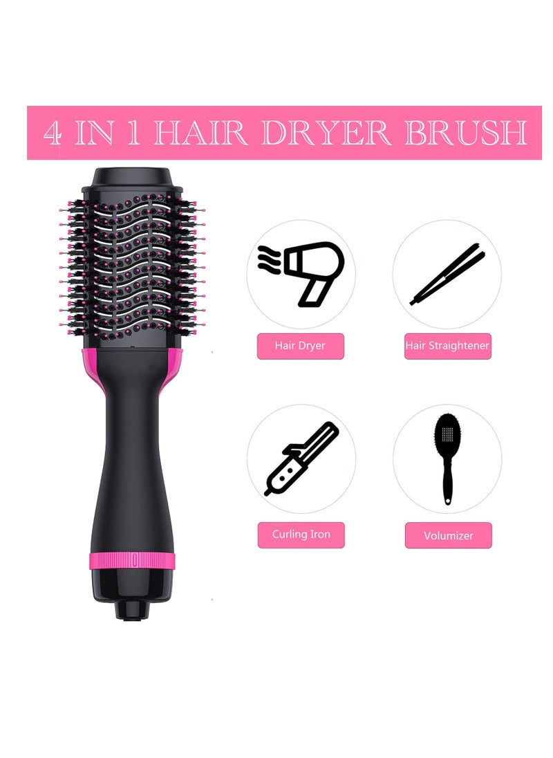 Generic Hair Dryer Brush One-Step Blow Dryer Brush for Styling and Frizz Control Negative Ionic Hot Air Brush Volumizer Ceramic 4 in 1 Hair Dryer and Styler Volumizer with Negative Ion  - Image 2