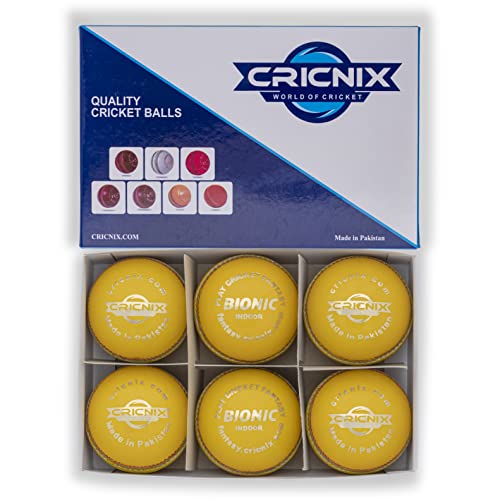 Cricnix Bionic Cricket Ball for Cricket Bat | 3.8oz Yellow Indoor Cricket Ball Designed for Cricket Net | Swing Ball | Multiple Set Options for Men Cricket Games - Image 5