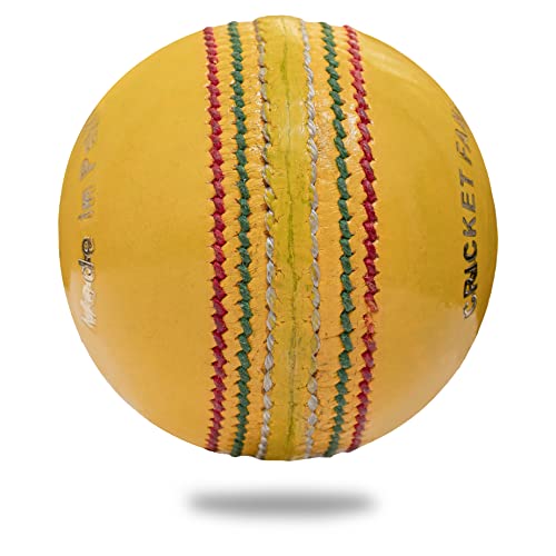 Cricnix Bionic Cricket Ball for Cricket Bat | 3.8oz Yellow Indoor Cricket Ball Designed for Cricket Net | Swing Ball | Multiple Set Options for Men Cricket Games - Image 3