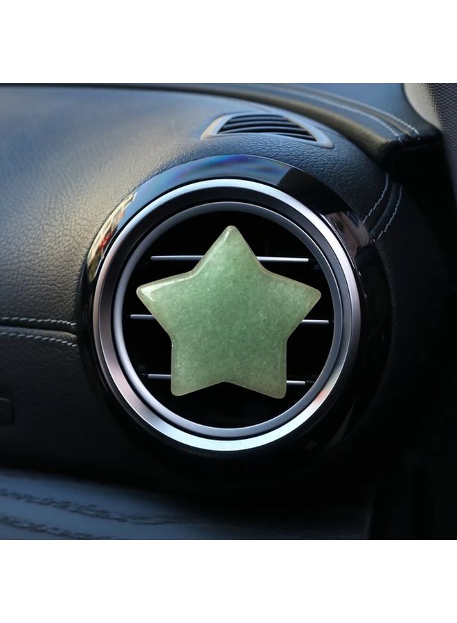 Green Crystal Star Car Vent Clip Stylish 5 Pointed Air Vent Decor - Image 4