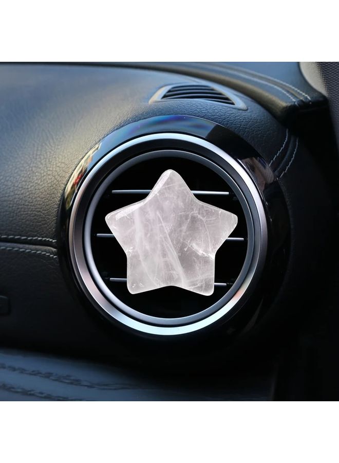 Green Crystal Star Car Vent Clip Stylish 5 Pointed Air Vent Decor - Image 1