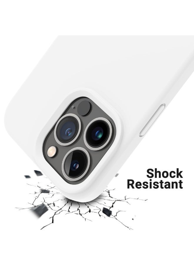 Compatible with iPhone 11 Pro Case 5.8 Inch Slim Liquid Silicone 4 Layers Soft Gel Rubber Shockproof Protective Phone Case with Anti Scratch Microfiber Lining (White) - Image 4