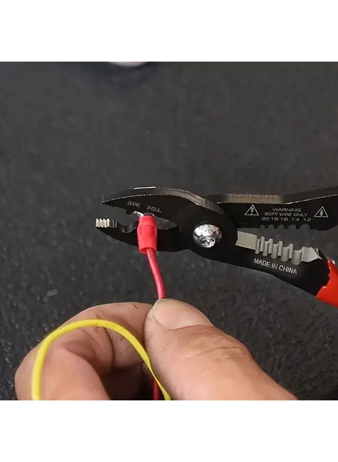 10 Inch Black Crimping Tool High Carbon Steel Manual Pliers For Cable Cutting - Image 5