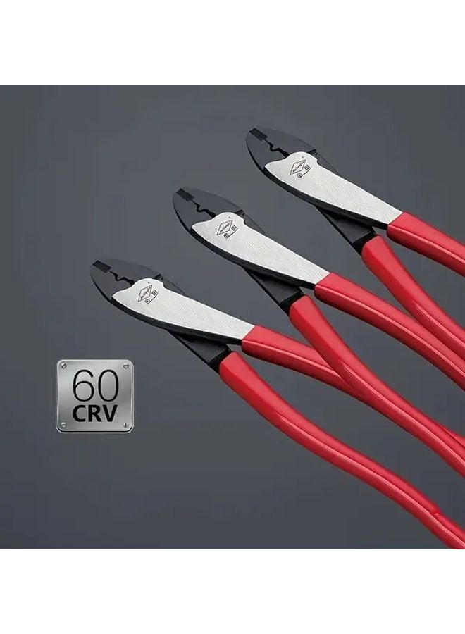 10 Inch Black Crimping Tool High Carbon Steel Manual Pliers For Cable Cutting - Image 3