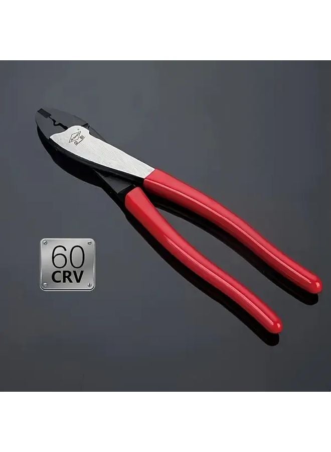 10 Inch Black Crimping Tool High Carbon Steel Manual Pliers For Cable Cutting - Image 4