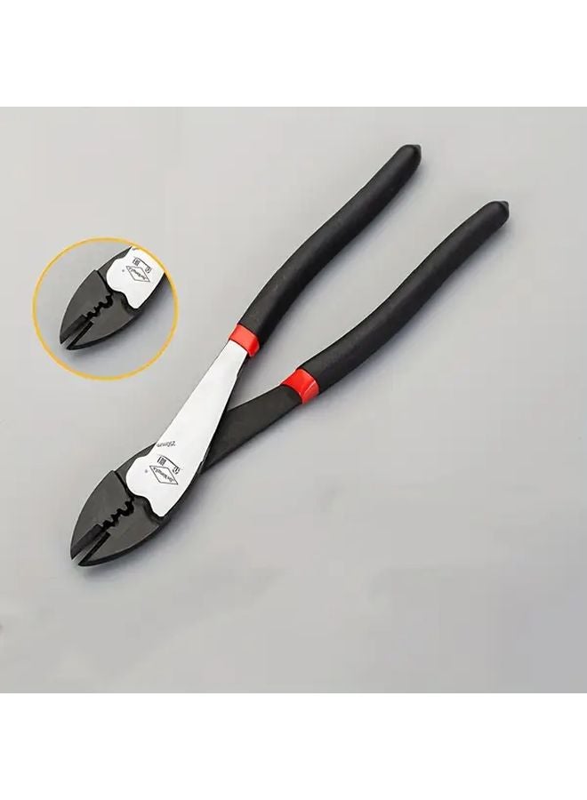 10 Inch Black Crimping Tool High Carbon Steel Manual Pliers For Cable Cutting - Image 1