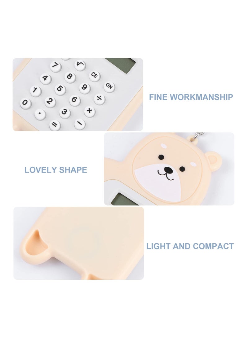 Adorable Mini Keychain Calculator - Fun Cartoon Style with Soft Silicone ons, Ideal for Kids  Students, Pack of 3 - Image 3