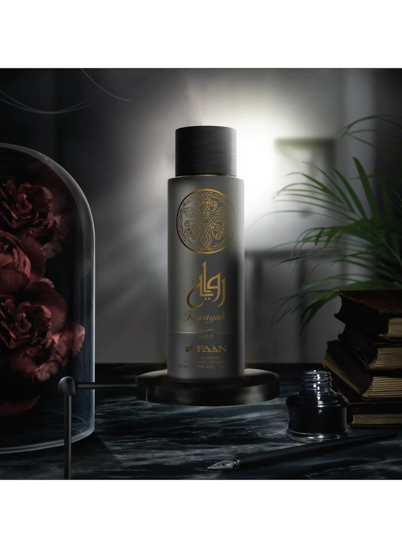 Faan Riwayah Gold Eau De Parfum For Men - 100 ML - Image 3