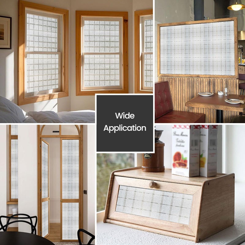 ADD.HERES Window Privacy Film, Frosted Glass Decorative Static Cling, Removable Sun Blocking Vinyl Covering,Window Film for Home Kitchen Living Room Bathroom, Star Shield,17.3" x 78.7" - Image 5