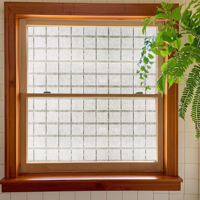 ADD.HERES Window Privacy Film, Frosted Glass Decorative Static Cling, Removable Sun Blocking Vinyl Covering,Window Film for Home Kitchen Living Room Bathroom, Star Shield,17.3" x 78.7" - Image 1