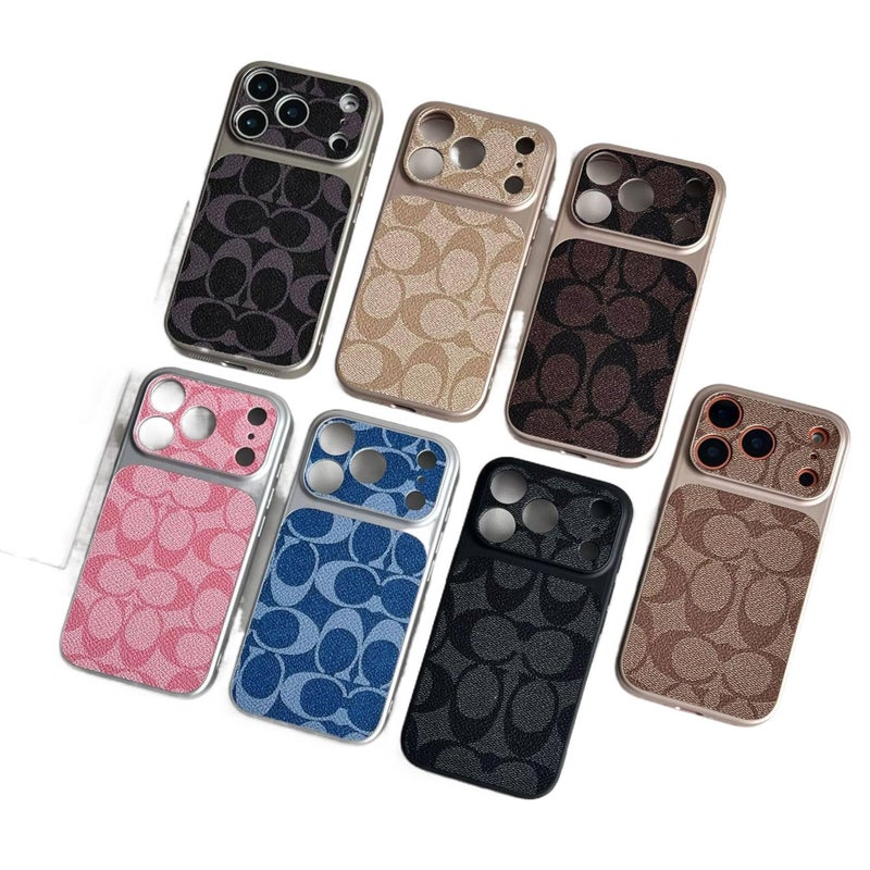 BB Protective Case, Leather Texture, Blue, Drop Protection, Full Coverage, Shockproof Cover for iPhone 16 / 16 Plus / 16 Pro / 16 Pro Max - Image 2