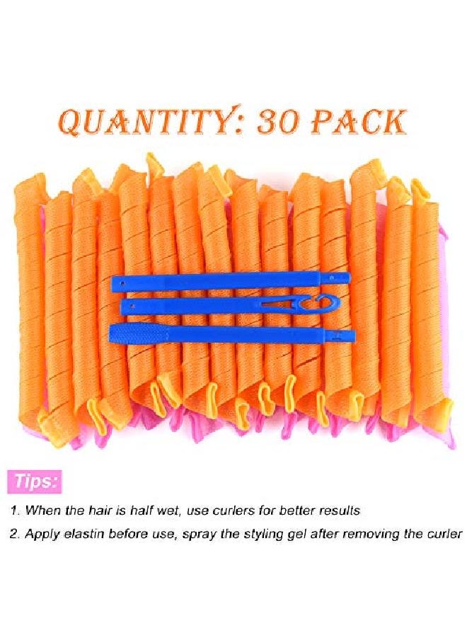 Tuparka - 30 Pack Magic Hair Curlers Spiral Curls Styling Hair Rollers Kit No Heat Hair Curler And Styling Hooks For Extra Long Hair Up To 22 Inch - Image 1