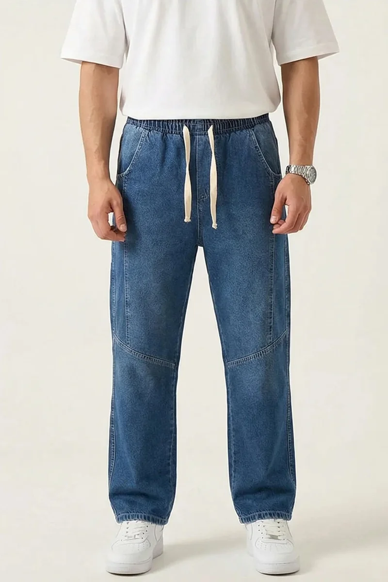 بيغ دارت BDART Baggy Denim Pants with Drawstring Waist