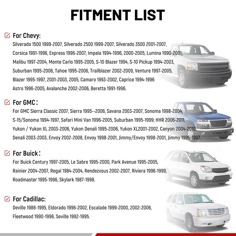 RED WOLF حلقة توصيل مكبر الصوت RED WOLF 6.5" مع مجموعة أسلاك لجيمس، شيفروليه، بويك، وكاديلاك - Image 2