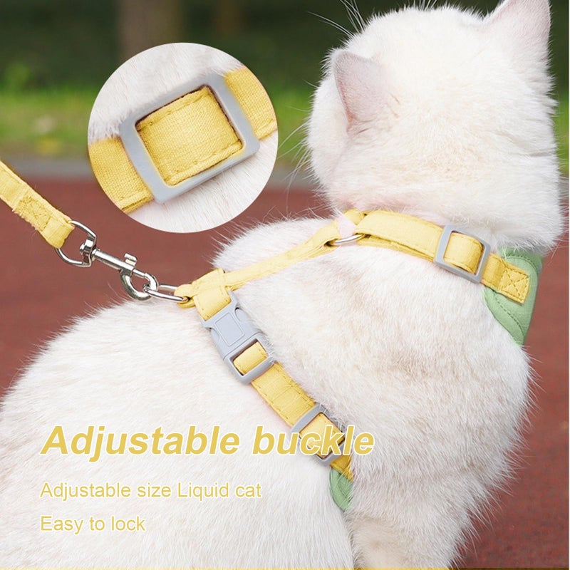 wanheart Cat Harness and Leash Set Escape-Proof Adjustable cat Leash and Harness Combo Suitable for All cat Breeds (Green, M) - Image 5