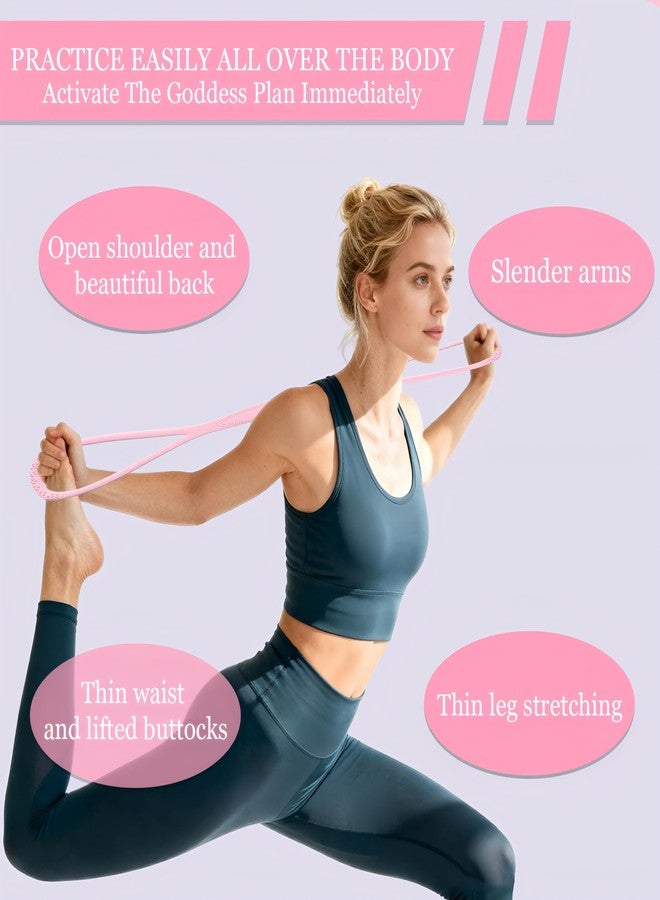 BADAO Figure 8 Fitness Resistance Band,Elastic Bands for Leg,Glute,Arm,Back Training Elastic Rope,Workout Chest/Shoulder Stretch Band,Home Gym Exercise Equipment for Yoga,Pilates,Stretching,Physical Therapy - Image 3