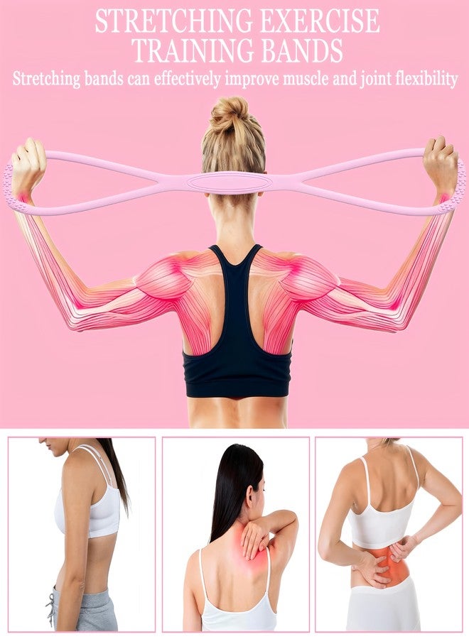 BADAO Figure 8 Fitness Resistance Band,Elastic Bands for Leg,Glute,Arm,Back Training Elastic Rope,Workout Chest/Shoulder Stretch Band,Home Gym Exercise Equipment for Yoga,Pilates,Stretching,Physical Therapy - Image 5