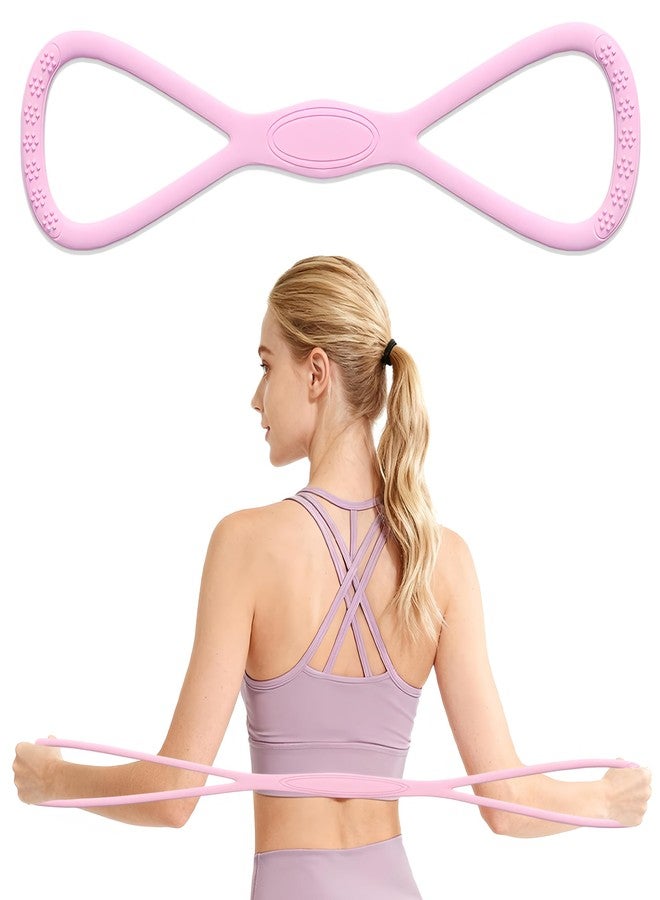 BADAO Figure 8 Fitness Resistance Band,Elastic Bands for Leg,Glute,Arm,Back Training Elastic Rope,Workout Chest/Shoulder Stretch Band,Home Gym Exercise Equipment for Yoga,Pilates,Stretching,Physical Therapy - Image 1