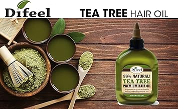 difeel Difeel Premium Natural Hair Oil Tea Tree Oil For Itchy Dry Scalp Pure Herb Formula With Vitamins Strengthens Repairs Hair Follicles Eliminates Itching Dandruff For All Hair Types 210 ml - Image 5