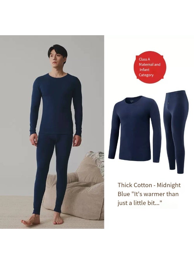 general 280g thick pure cotton all-cotton warm-padded base layer clothing warm set - Image 1