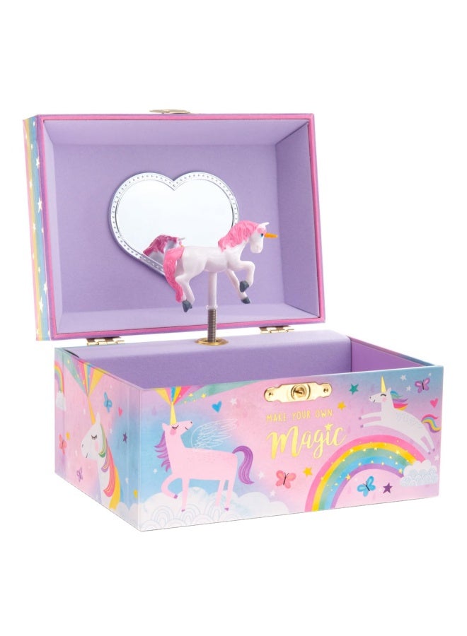 JewelKeeper Jewelkeeper Girl S Musical Jewelry Storage Box With Spinning Unicorn  Cotton Candy Unicorn Design  The Beautiful Dreamer Tune  Ideal Gifts For Little Girls - Image 1