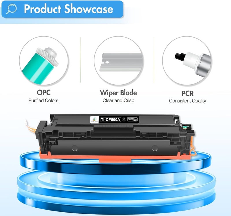 TRUE IMAGE Compatible Toner Cartridge Replacement for HP 202A CF500A 202X M281fdw Color Laserjet Pro MFP M281fdw M281cdw M254dw M281fdn M254 M281 202 Toner Printer (Black Cyan Yellow Magenta, 4-Pack) - Image 5