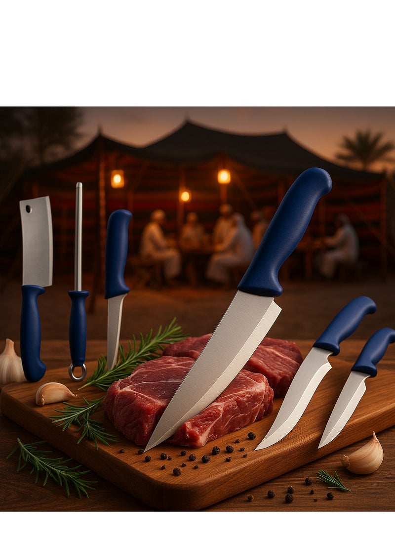 AL SANIDI AL SANIDI 6 - Piece Professional Knife Set with Premium Storage Case, High Quality Stainless Steel Kitchen Knives  - Image 2