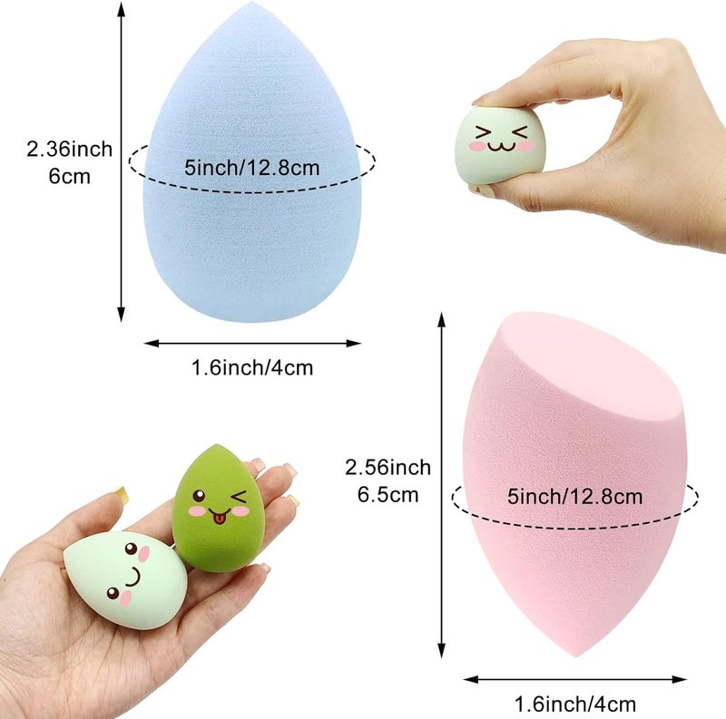 IBBO Colorful Makeup Beauty Blender Sponges, Colorful Beauty Blender Sponge Foundation Blending Sponge Ideal for women Makeup Highlighters, Beauty Blender for Blending Face Makeup (Pack of 12) - Image 4