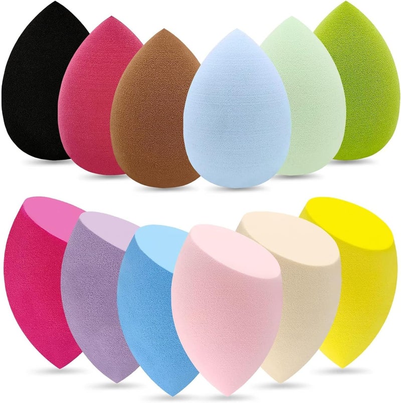 IBBO Colorful Makeup Beauty Blender Sponges, Colorful Beauty Blender Sponge Foundation Blending Sponge Ideal for women Makeup Highlighters, Beauty Blender for Blending Face Makeup (Pack of 12) - Image 1