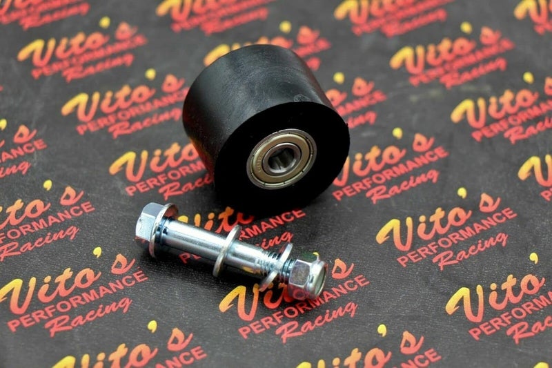 vitos performance 2 x fits Yamaha Banshee 87-06 Chain roller upper + lower swingarm 42mm BLACK Vito's - Image 4
