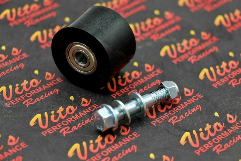 vitos performance 2 x fits Yamaha Banshee 87-06 Chain roller upper + lower swingarm 42mm BLACK Vito's - Image 5