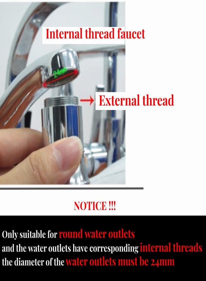 Zerodis Temperature Sensitive 3 Color Gradient LED Water Faucet Colors Changing LED Water Stream Faucet Tap Cold and Hot Water Mixer Sink Tap for Kitchen and Bathroom - Image 4