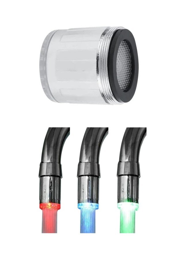 Zerodis Temperature Sensitive 3 Color Gradient LED Water Faucet Colors Changing LED Water Stream Faucet Tap Cold and Hot Water Mixer Sink Tap for Kitchen and Bathroom - Image 1