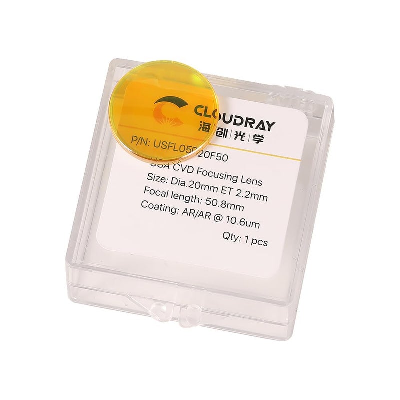 Cloudray CO2 Laser Lens 20mm Mirror CO2 Laser Focal Lens CO2 Focus Lens, CVD ZnSe for CO2 Laser Engraving Machine Cutter 40W-200W,Dia 20mm FL50.8mm - Image 5