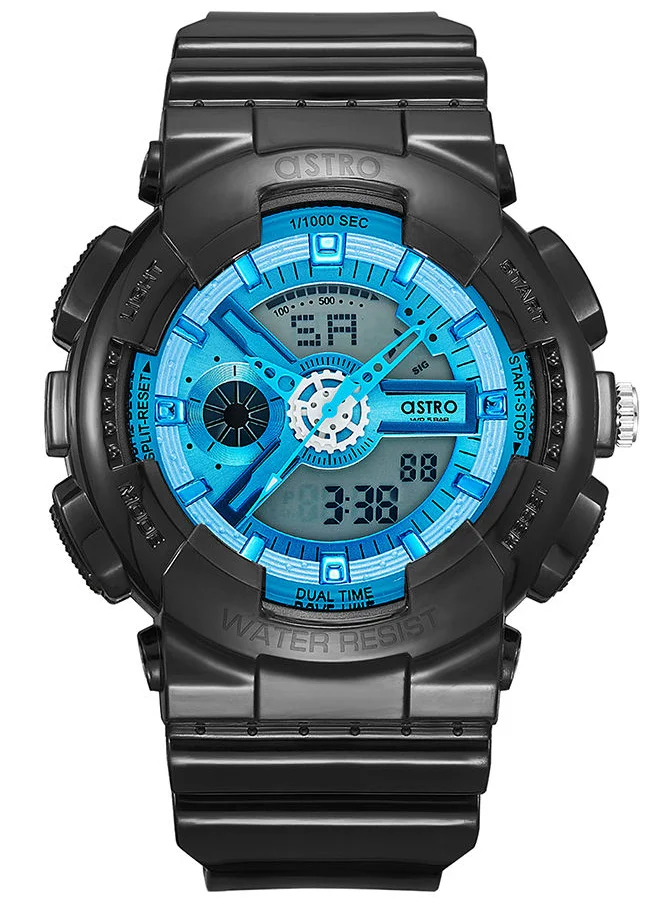 ASTRO Men Analog+Digital Round Polyurethane Wrist Watch A22207-PPBL