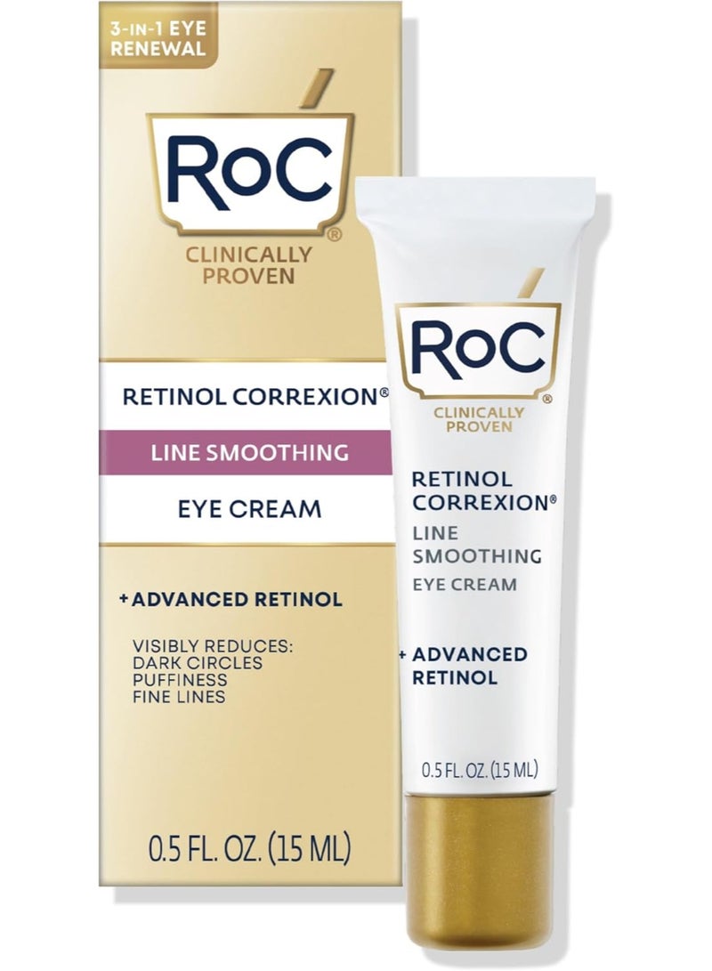 RoC Retinol Correxion Anti-Aging Eye Cream Treatment for Wrinkles, Crows Feet, Dark Circles, and Puffiness.5 fl. oz - Image 1