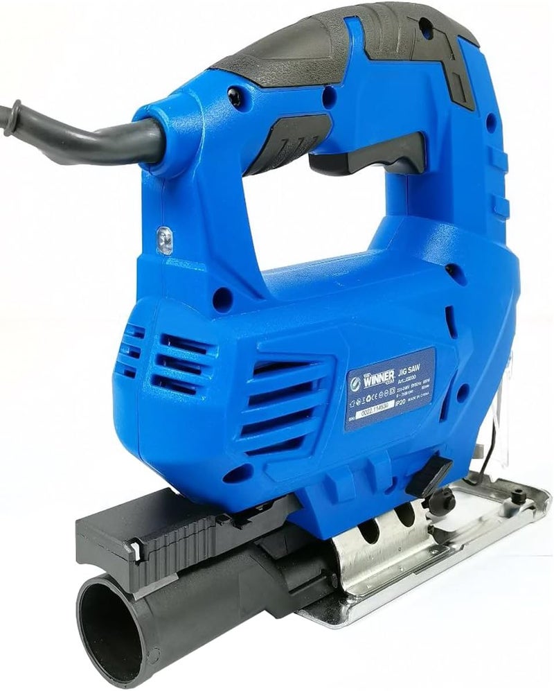 منشار بانوراما من Winner Tools Js800 بقوة 800 واط، قطر القطع 80 مم، تصميم مضغوط، خفيف الوزن، منخفض الاهتزاز، قاعدة فولاذية مزدوجة الجدار، يتضمن ملحقات - Image 3