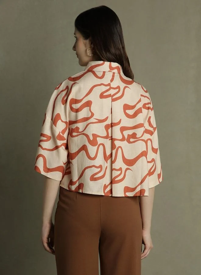 Dennis Lingo Relaxed Fit Rust Top – Warm and Stylish