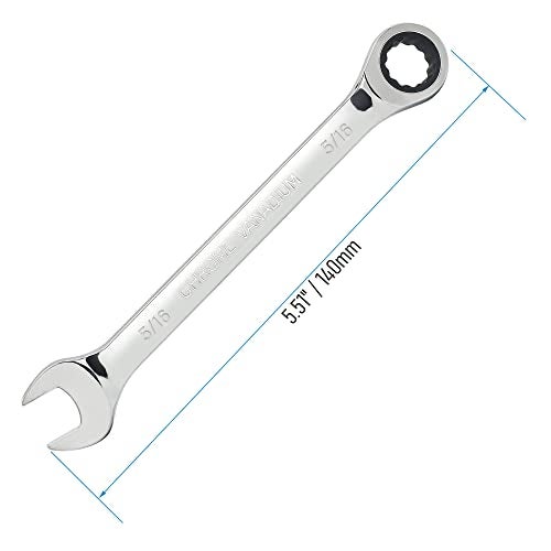 FOCMKEAS 5/16“ Ratcheting Combination Wrench SAE Ratchet Box Ended and Open End Spanner Tools 72 Teeth 12 Point, Heat-Treated CR-V - Image 2