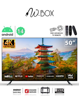 شاشة سمارت - اندرويد 14 - 50 بوصة- 4K- ريموت ماجيك  - مع حامل جداري WTV50S - pzsku/ZBCDF10A6220908E6EEF4Z/45/1749913665/53c8b90c-0a36-4bf1-b4f6-96fb5aaa1d42