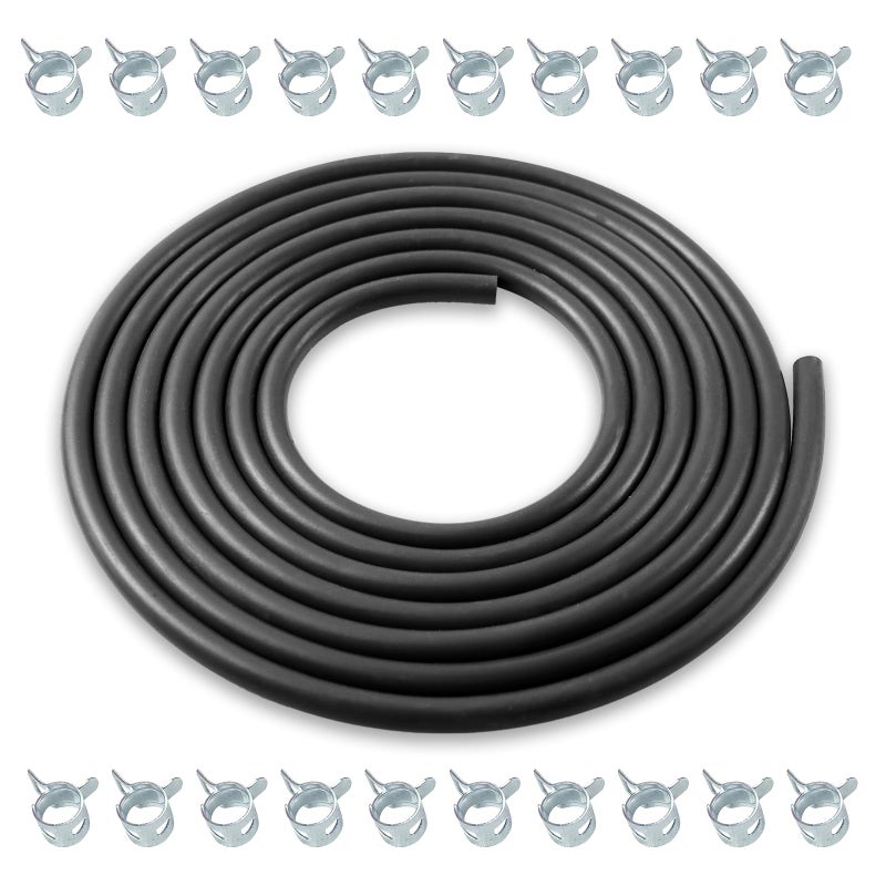 WOTIAN 316 Inch ID Fuel Line Hose 10 Feet for Honda Predator Champion Predator Generac Small Engine Generator Mini Bike GoKart Rubber Gas Line Hose w 20 Clamps - Image 3
